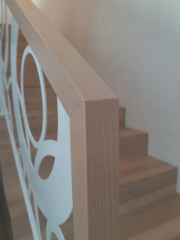 balustrada na schody w kółka ażurowe biała wycinane laserowo Częstochowa Miedzno