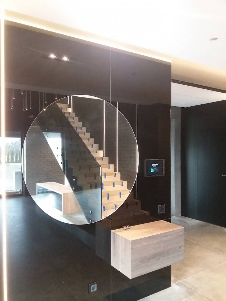 Balustrady ze szkłem szkło grafit barierka szklana na schody 